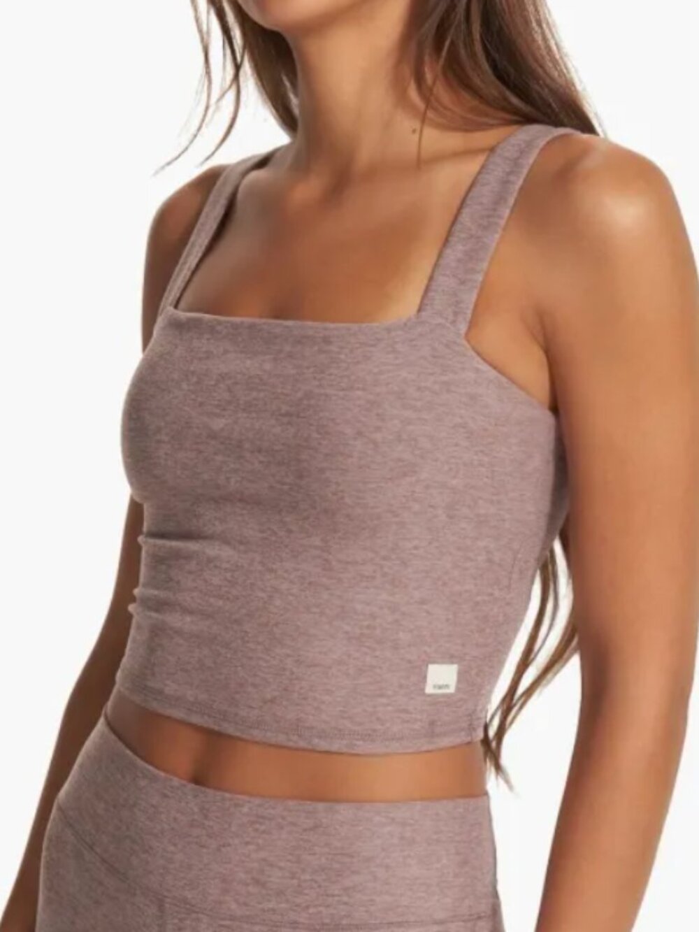 Vuori Elevation Square Neck Tank | Hazel Heather